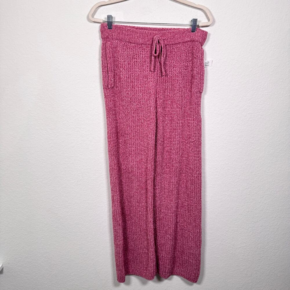 State Of Day Womens Pajama Lounge Pants Size S Wide Leg Comfy Cozy Pink